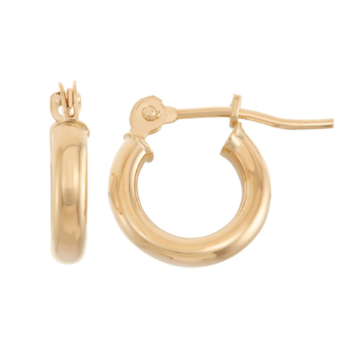 Unbranded Jordan Blue 14k Gold Tube Hoop Earrings - 10 mm