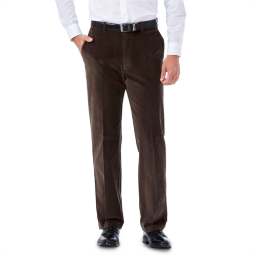 Mens Haggar Classic-Fit Stretch Expandable Waistband Corduroy Pants