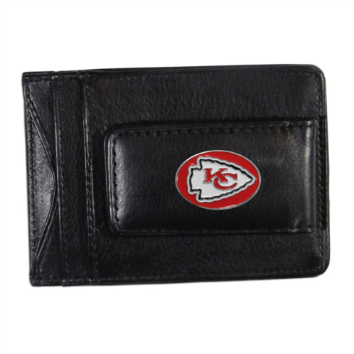 Kohls Kansas City Chiefs Black Leather Cash & Card Holder