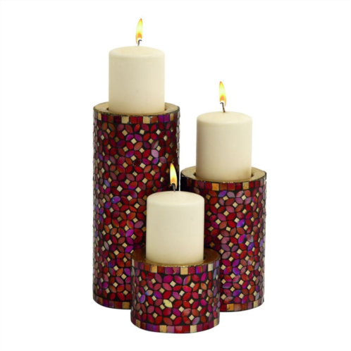 Stella & Eve Updated Traditional Mosaic Candle Holder 3-piece Set