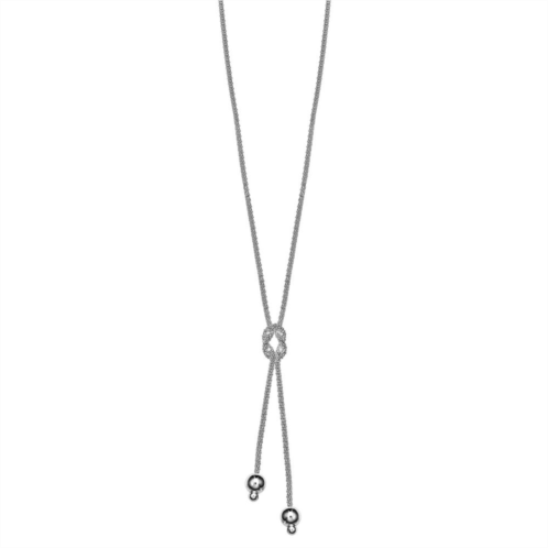 PRIMROSE Sterling Silver Popcorn Chain Lariat Necklace