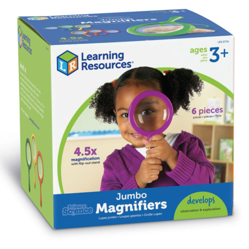 Learning Resources Primary Science Jumbo Magnifiers 6-piece Magnifying Glass Set