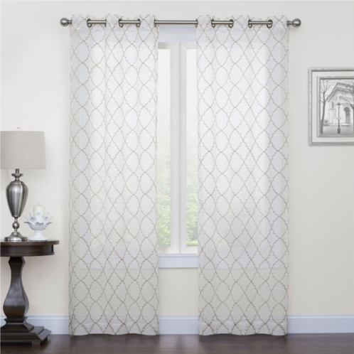 Sonoma Goods For Life 2-pack Fret Embroidery Window Curtains