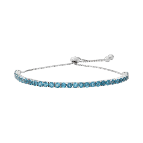 Unbranded Designs by Gioelli Sterling Silver Blue Topaz Lariat Bracelet