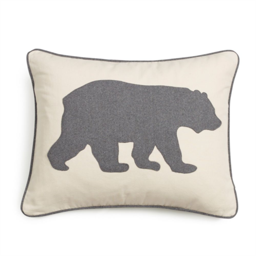 Eddie Bauer Bear Applique Twill Throw Pillow