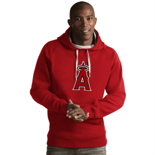 Mens Antigua Los Angeles Angels of Anaheim Victory Logo Hoodie
