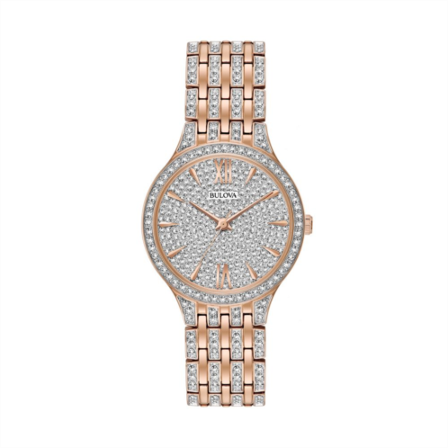 Bulova Womens Crystal Stainless Steel Watch - 98L235