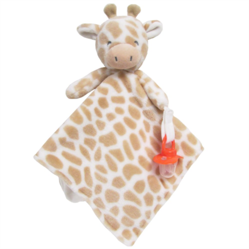 Carters Giraffe Plush Security Blanket with Pacifier Clip