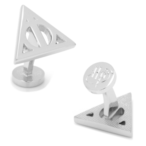 Mens Cuff Links, Inc. Harry Potter Deathly Hallows Silver-Tone Cuff Links