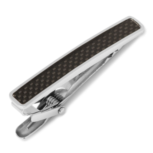 Mens Cuff Links, Inc. Black Carbon Fiber Stainless Steel Tie Clip