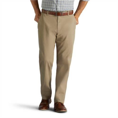Mens Lee Performance Series Extreme Comfort Khaki Relaxed-Fit Flat-Front Pants