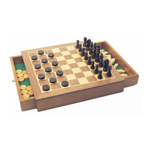 Deluxe Wooden Chess/Checkers/Draughts by House of Marbles