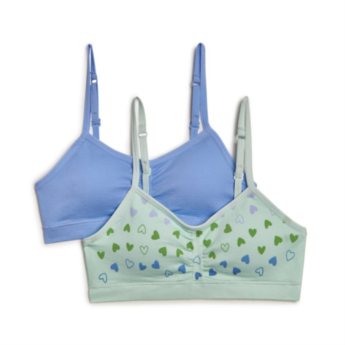 Girls 7-16 Maidenform 2-pk. Seamless Ruched Cropped Bras
