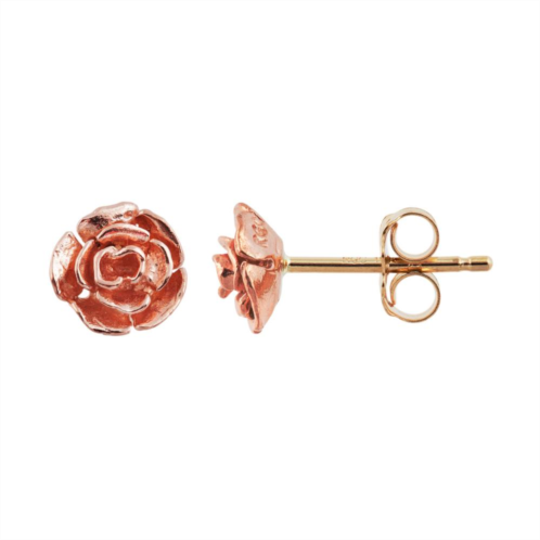 Black Hills Gold Rose Stud Earrings