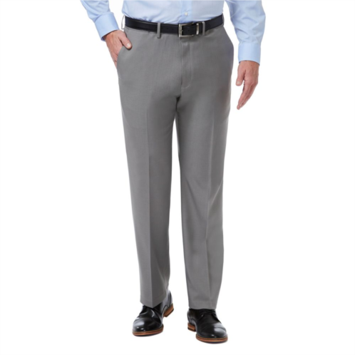 Mens Haggar Premium Comfort Expandable-Waist Classic-Fit Stretch Flat-Front Dress Pants