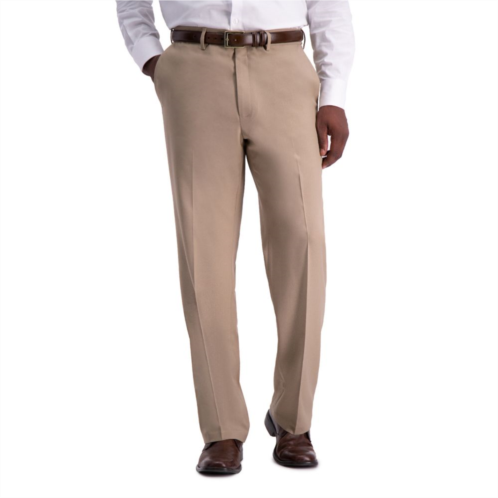 Mens Haggar Premium Comfort Expandable-Waist Classic-Fit Stretch Flat-Front Dress Pants