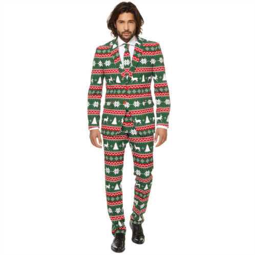 Mens OppoSuits Slim-Fit Holiday Novelty Suit & Tie Set