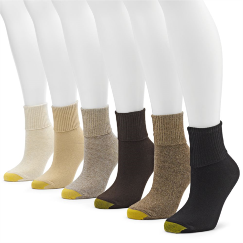 Womens GOLDTOE  6-pk. Turn-Cuff Socks