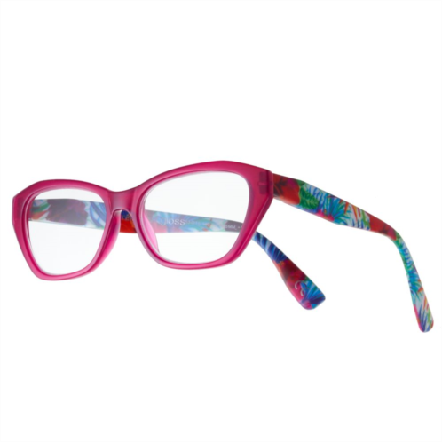 Womens Modera by Foster Grant Kensie Floral Cat-Eye Reading Glasses