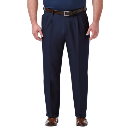 Big & Tall Haggar Premium Comfort Classic-Fit Pleated Hidden Expandable Waistband Dress Pants