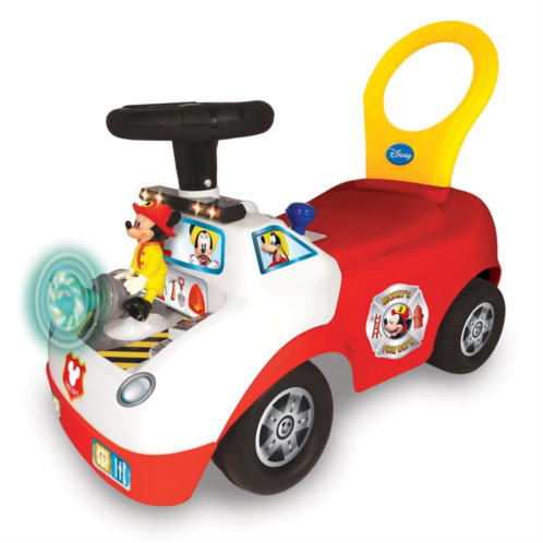 Disneys Mickey Mouse Activity Fire Truck Light & Sound Activity Ride-On Vehicle by Kiddieland