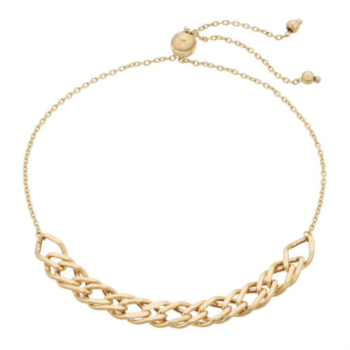 Kohls 14k Gold Cable Chain Link Bolo Bracelet