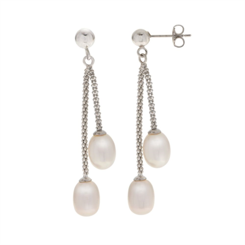PearLustre by Imperial Sterling Silver Freshwater Cultured Pearl Dangle Drop Earrings