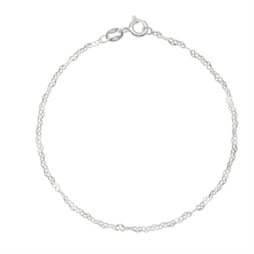 PRIMROSE Sterling Silver Heart Link Bracelet
