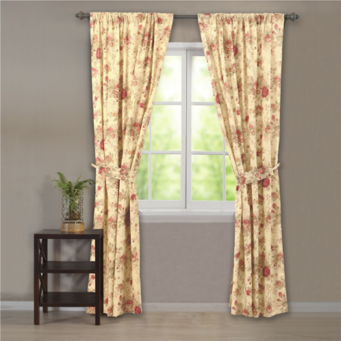 Greenland Home Fashions Antique Rose Window Curtain Set