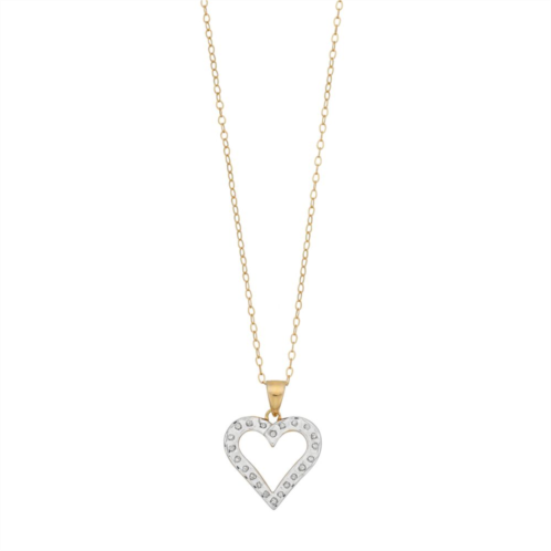 Diamond Mystique Sterling Silver Heart Pendant Necklace