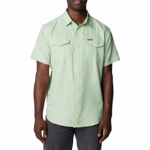 Mens Columbia UPF 40 Utilizer II Solid Short Sleeve Button-Down Shirt