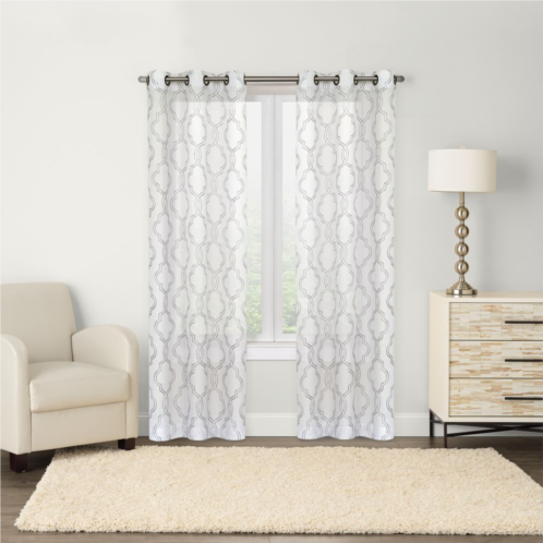 Sonoma Goods For Life Sumner 2-pack Trellis Embroidery Window Curtains