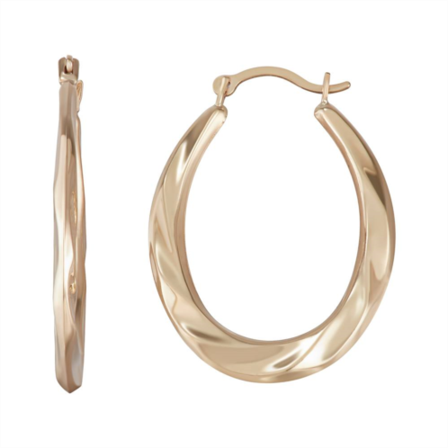 Taylor Grace 10k Gold Twist Hoop Earrings