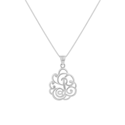 PRIMROSE Sterling Silver Monogram Initial Pendant Necklace