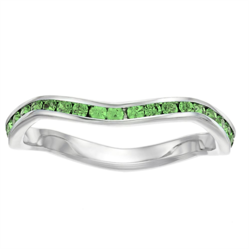 Traditions Jewelry Company Traditions Crystal Birthstone Stackable Wave Ring