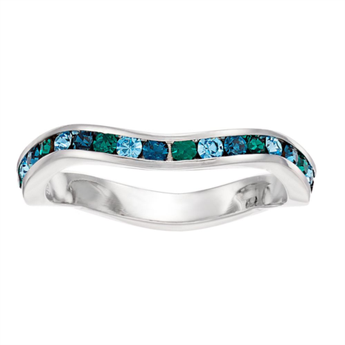 Traditions Jewelry Company Traditions Multicolor Crystal Wave Ring