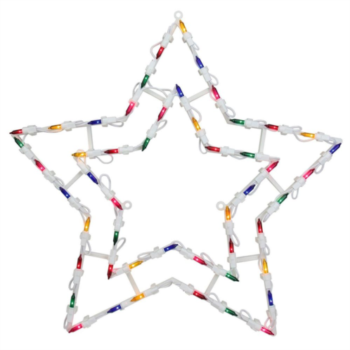 Northlight Seasonal Multi-Color Lighted Star Christmas Window Silhouette Decoration