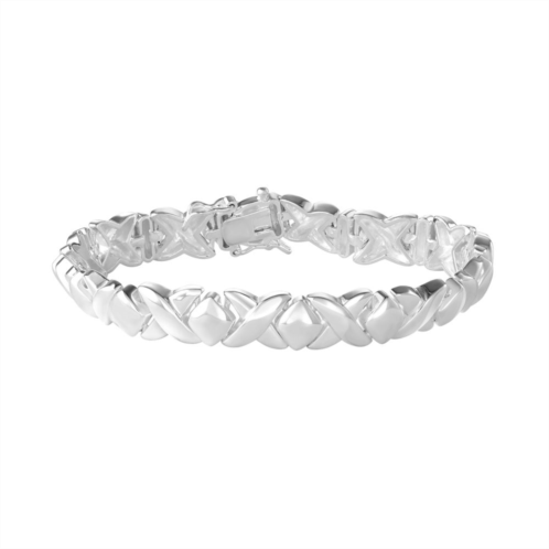 Kohls Sterling Silver Hugs and Kisses Links Bracelet