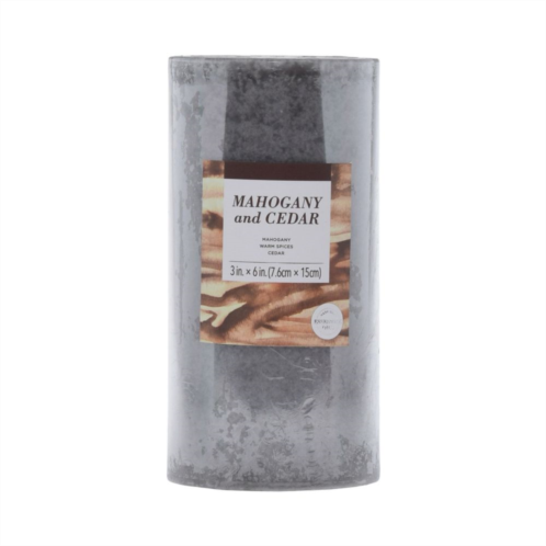 Sonoma Goods For Life 3 x 6 Mahogany & Cedar Pillar Candle