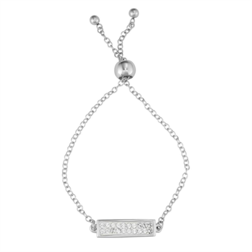 Charming Girl Fine Silver-Plated Crystal Adjustable Bracelet
