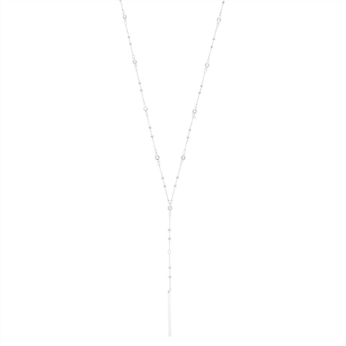 Youre Invited… Silver Tone Simulated Stone Y-Necklace