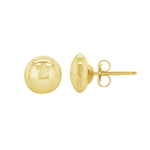 Unbranded 14K Rose Gold 4mm High Polish Button Ball Earrings