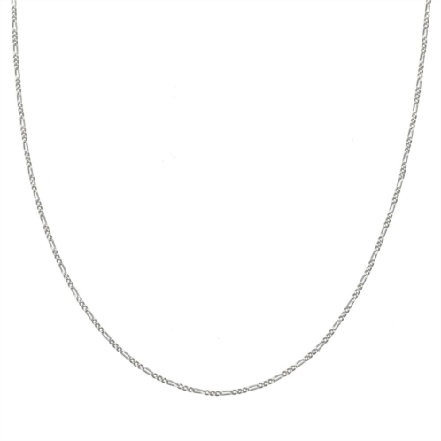 Womens PRIMROSE Primrose sterling silver 035G figaro link chain 18 inches, secured with spring-ring clasp to complete the look.