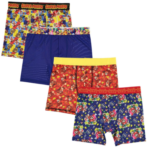 Licensed Character Boys 4-10 Super Mario Bros. 4-Pack Cool Yarn Boxer Briefs