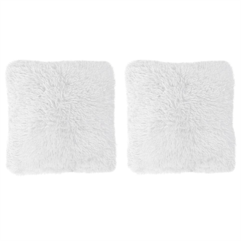 SweetHome Collection 2-pack Very Soft & Comfy Plush Long Faux Fur Throw Pillows