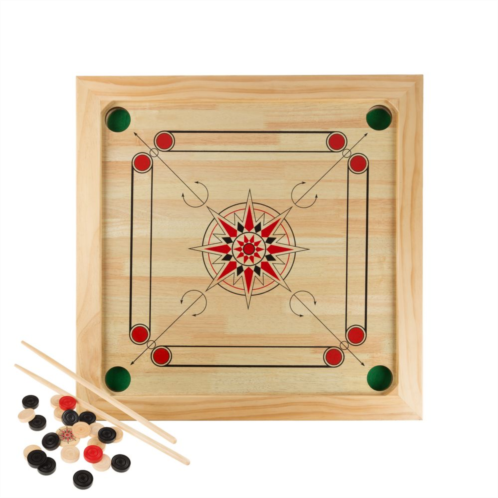Hey! Play! Carrom Board Game- Classic Strike and Pocket Table Game
