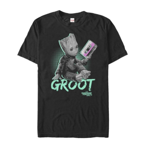Licensed Character Mens Marvel Guardians of the Galaxy 2 Baby Groot Neon Graphic Tee