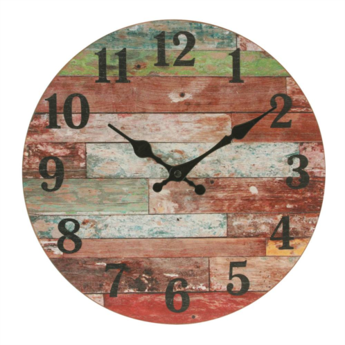 Stonebriar Collection Stonebriar Vintage Farmhouse Wooden Wall Clock