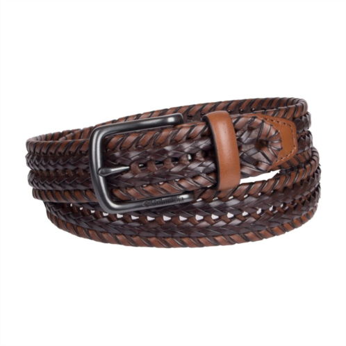 Mens Columbia Fully Adjustable Braided Casual Leather Belt