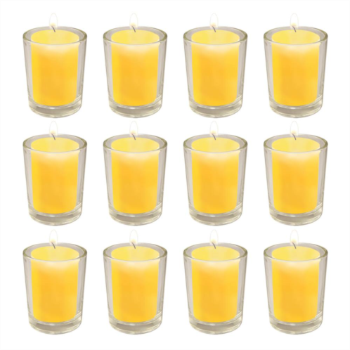 LumaBase 12-ct. 15-hr. Citronella Votive Candles with Frosted Glass Holders